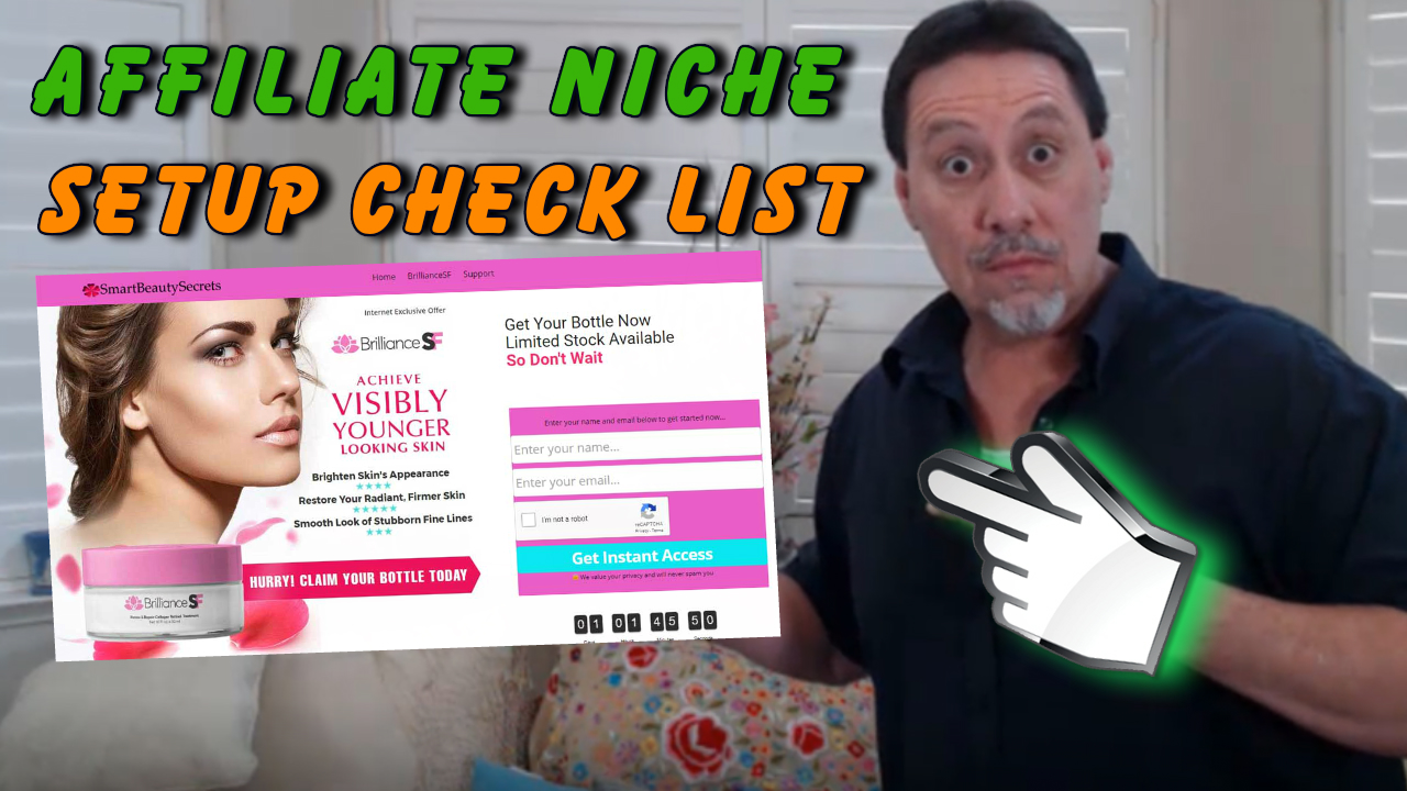 Affiliate Niche Setup Check List